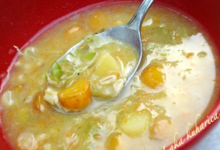 Овощной суп с ячневой крупой