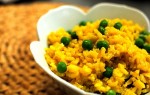 Рис с шафраном и зеленым горошком