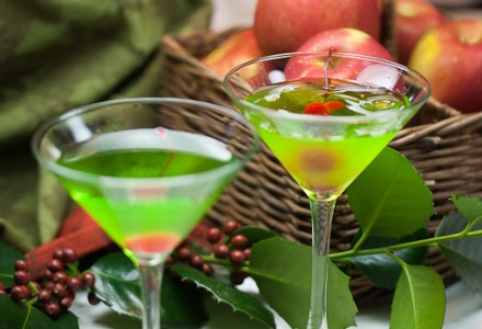 Зеленый яблочный мартини