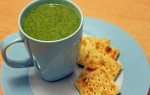 Зеленый суп со шпинатом и руколой