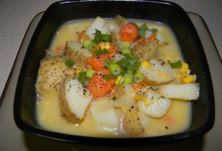 Картофельный суп с кукурузой