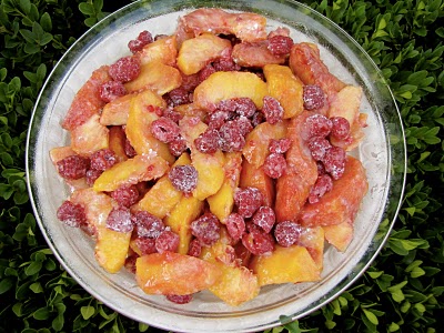Персиково-малиновая начинка для пирога