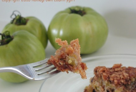 Пирог с зелеными помидорами