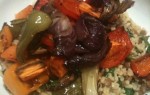 Жареные овощи с рисом, чечевицей и пряностями 