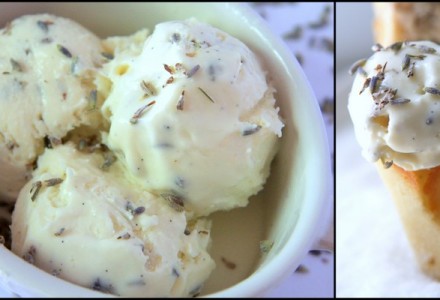 Ванильное мороженое с лавандой 