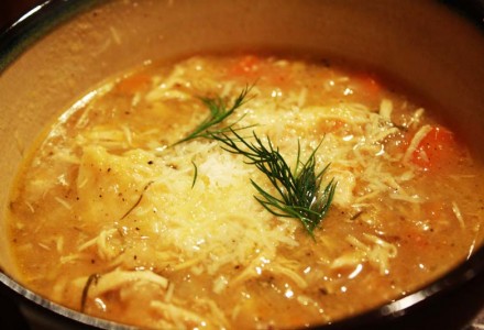 Куриный суп с укропом