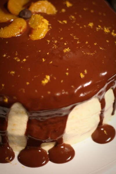 Мраморный пирог с шоколадом и мандаринами