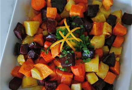 Жареные овощи с кленовым сиропом