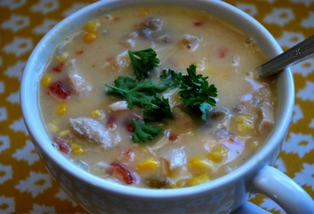 Куриный суп с кукурузой