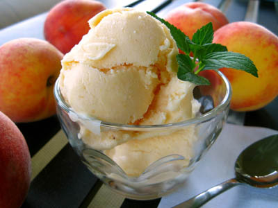 Рецепт мороженого с персиками