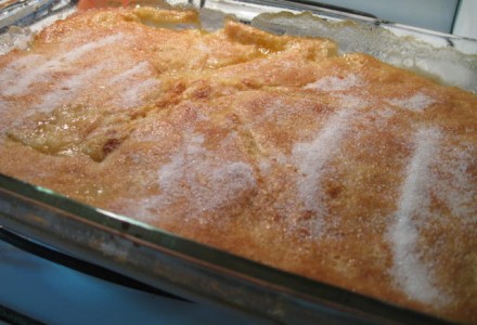 Рецепт пирога с персиками