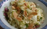 Миндальный салат из шинкованной капусты