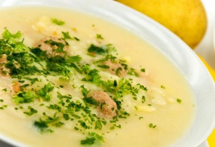 Английский суп с курицей и сыром